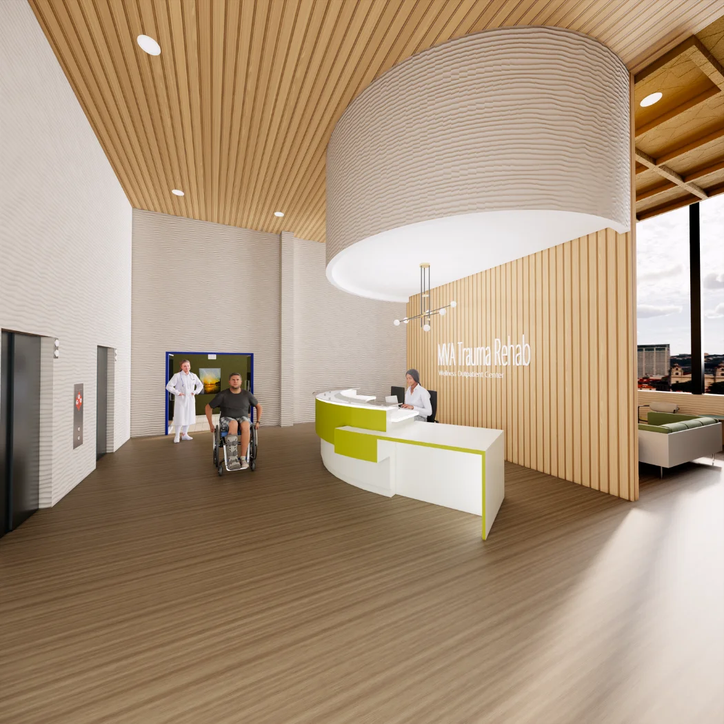 mva center reception 3d design